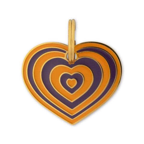 ID tag heart shape<span> - </span>Furmey Orange